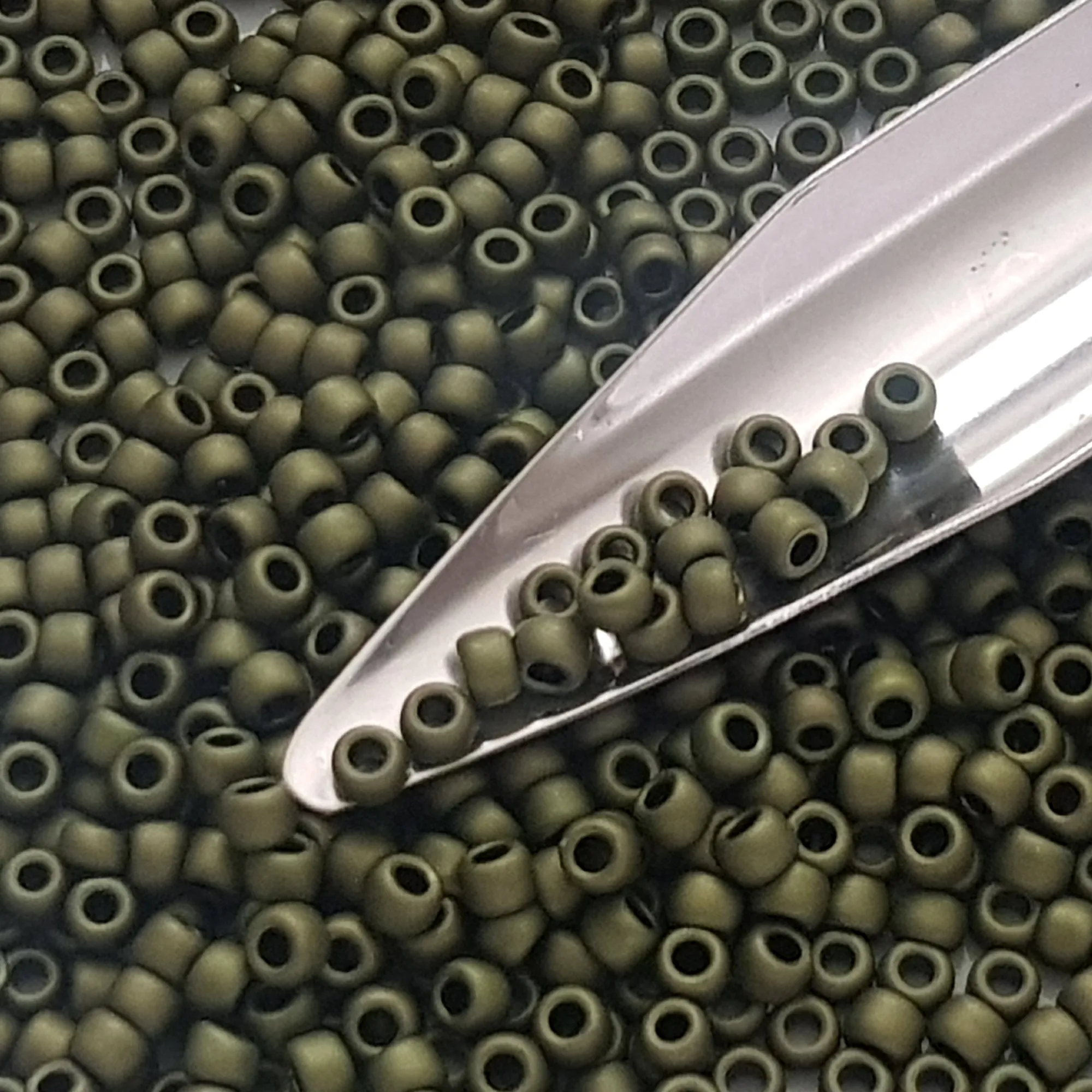 11/0 TR-617 Dark Olive Matte 10g/30g Round Toho Seed Beads - Beading Supply