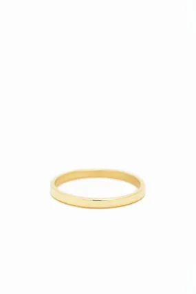 18K Yellow Gold Simply Square Band Ring