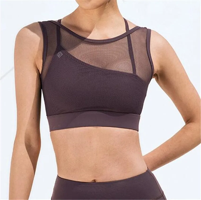 2 Piece Yoga Set Women Fitness Gym Clothing Sportswear Mesh Workout Sport Tracksuit Yoga Running Gym Suits Push Up Set