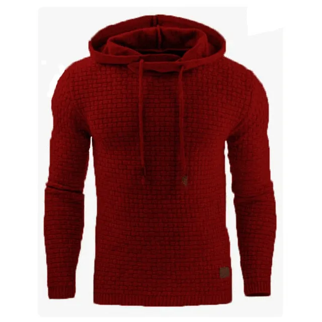 2020 Brand Long Sleeve Solid Color Hooded Mens Sweater Tracksuit Pullovers Casual Sweater Men Sportswear