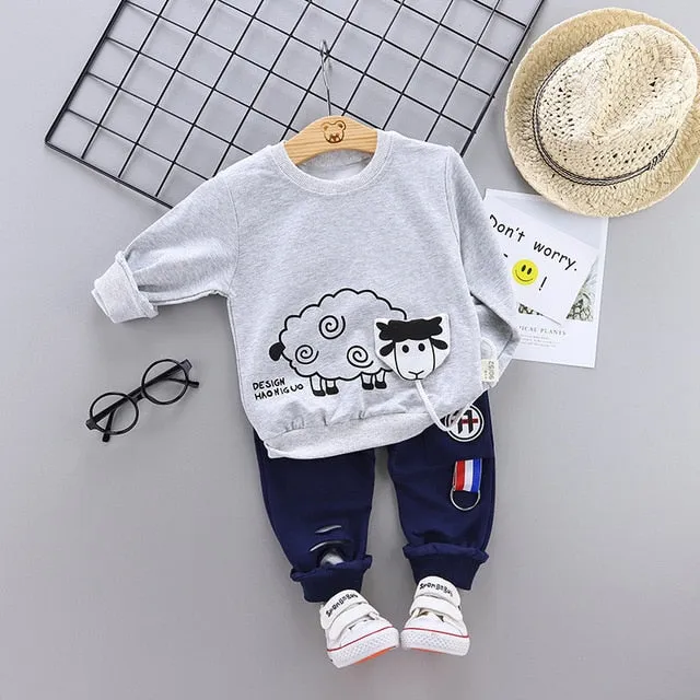 2Pcs/sets Children Infant Toddler Cotton Sportswear