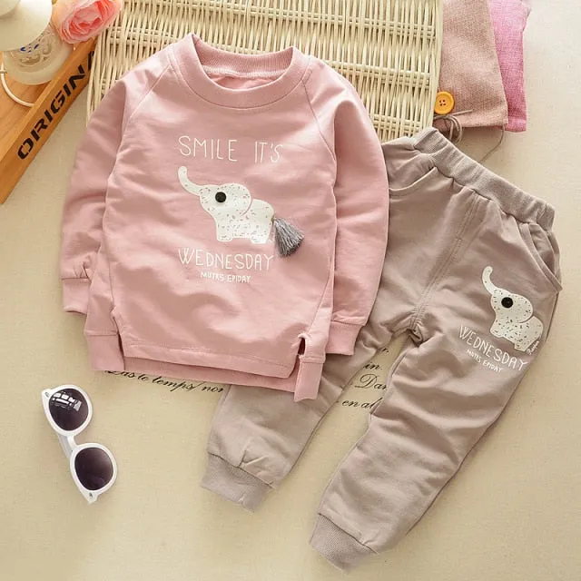 2Pcs/sets Children Infant Toddler Cotton Sportswear