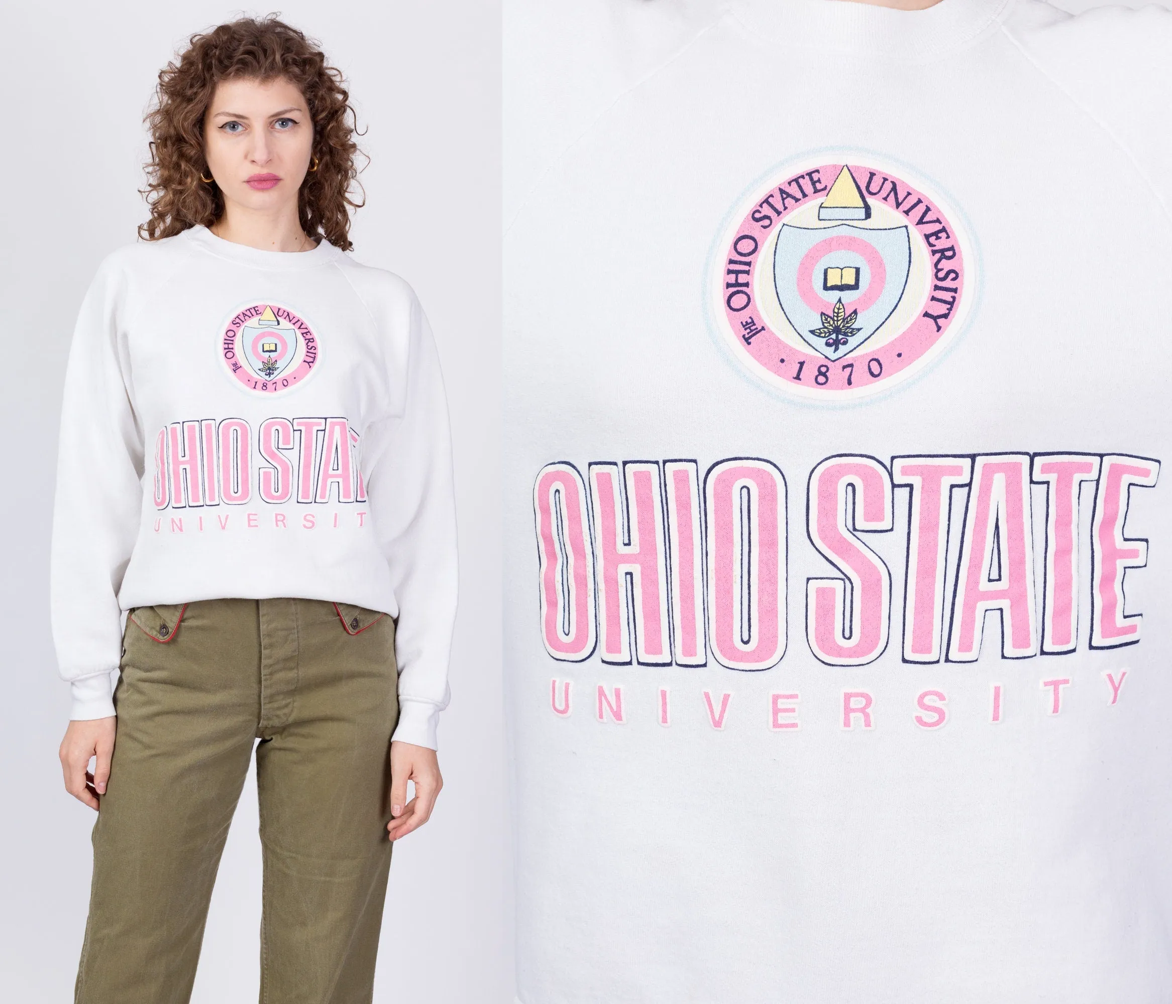 80s Ohio State University Sweatshirt - Large