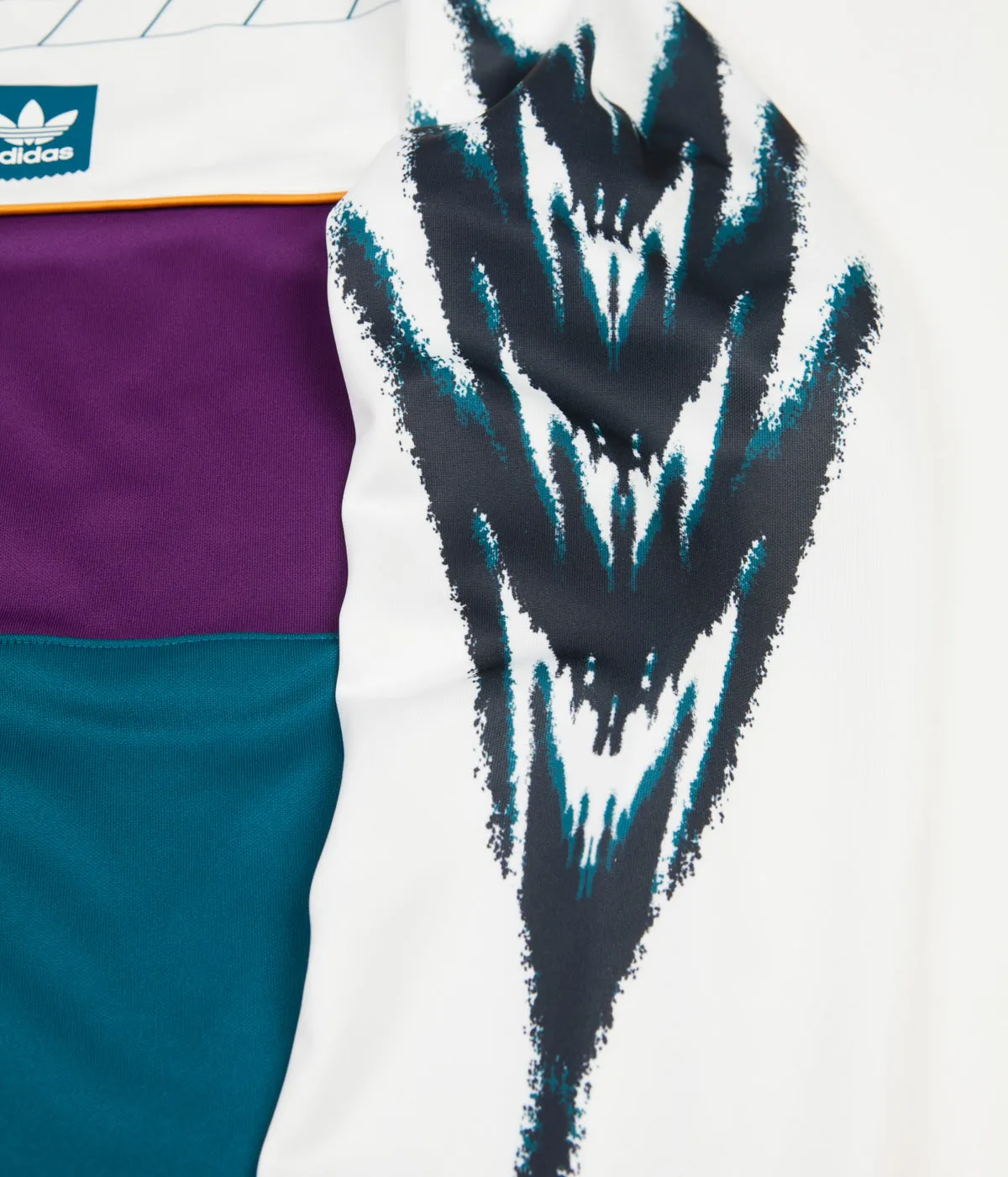 Adidas Long Sleeve Tennis Jersey - White / Tribe Purple / Real Teal