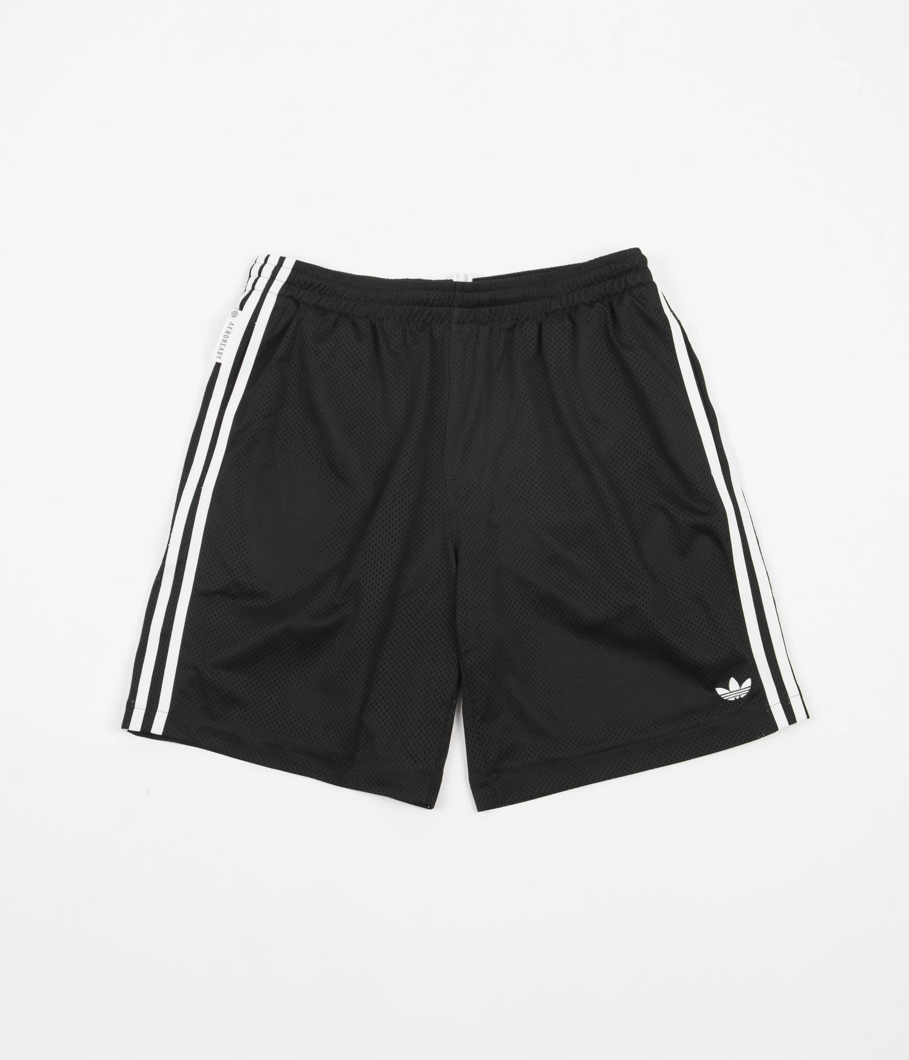 Adidas Mesh Shorts - Black / White / Pulse Lime