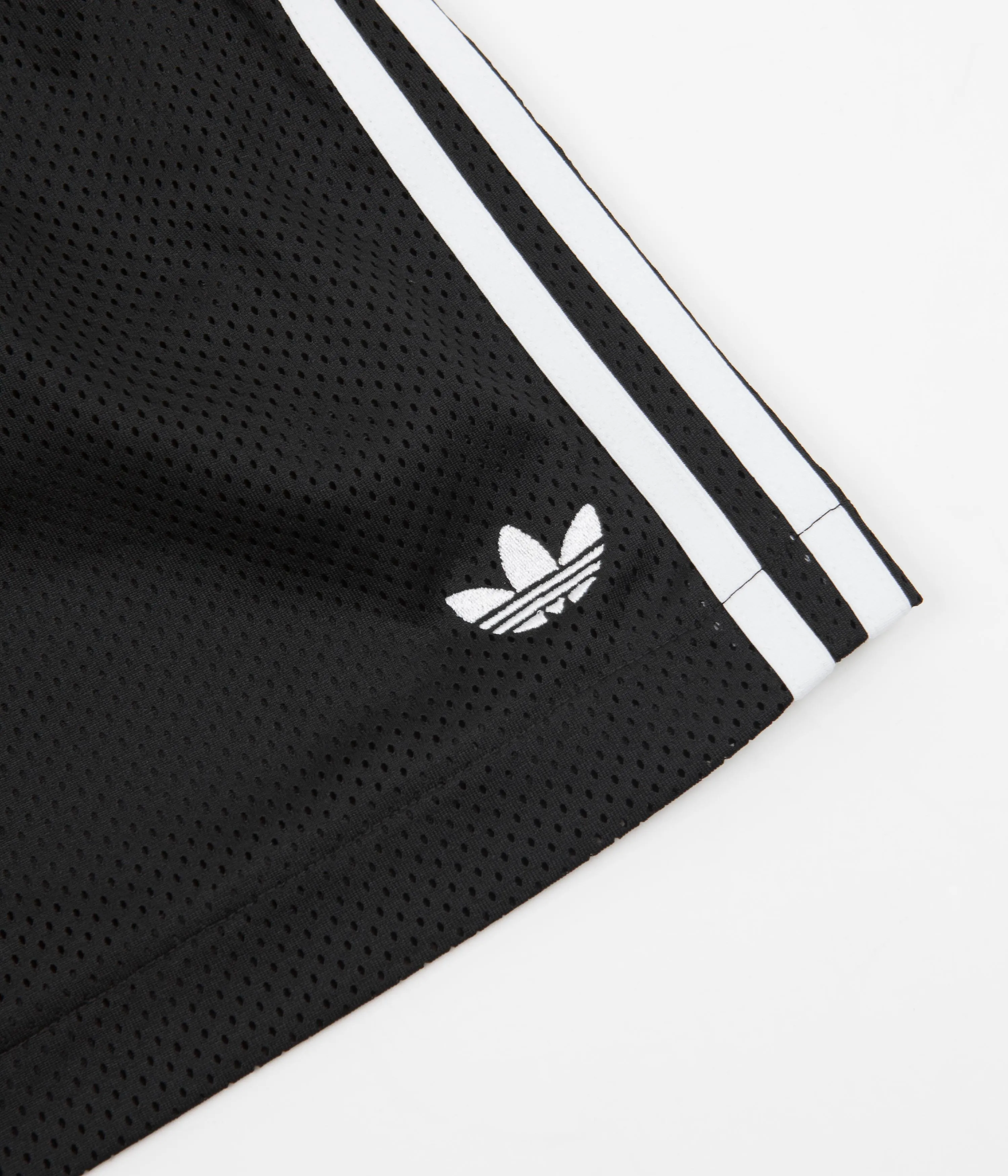 Adidas Mesh Shorts - Black / White / Pulse Lime