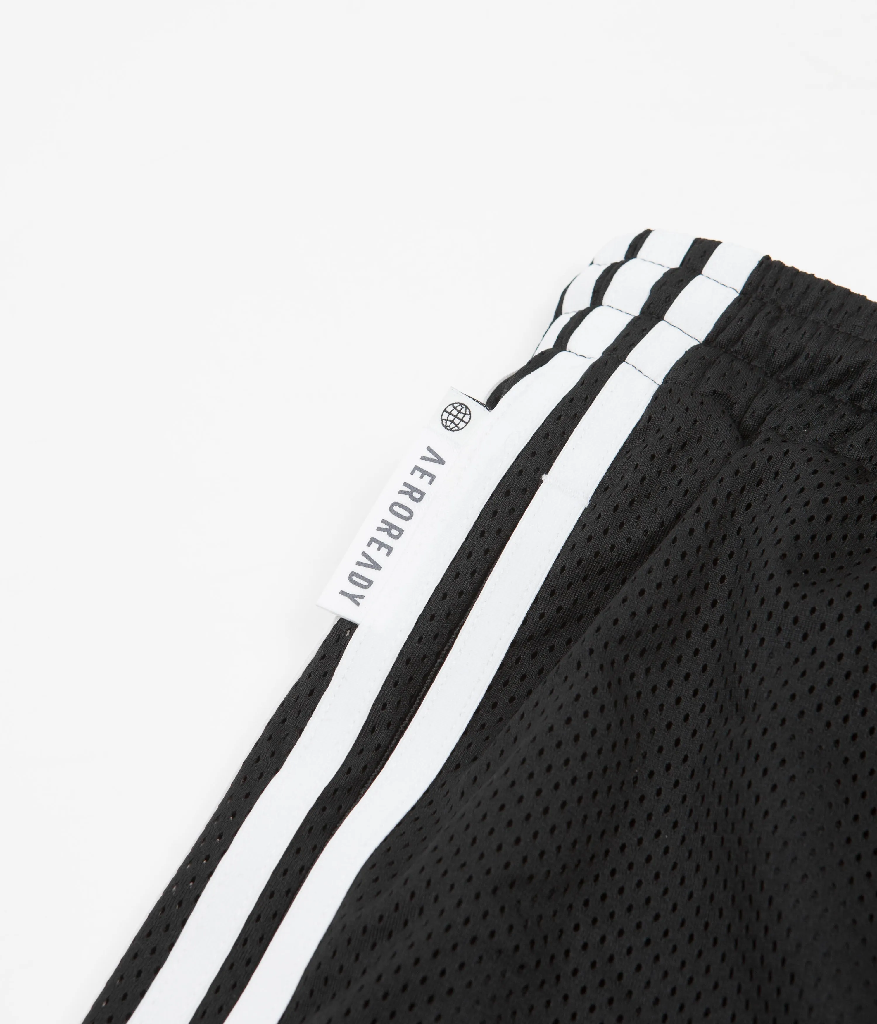 Adidas Mesh Shorts - Black / White / Pulse Lime