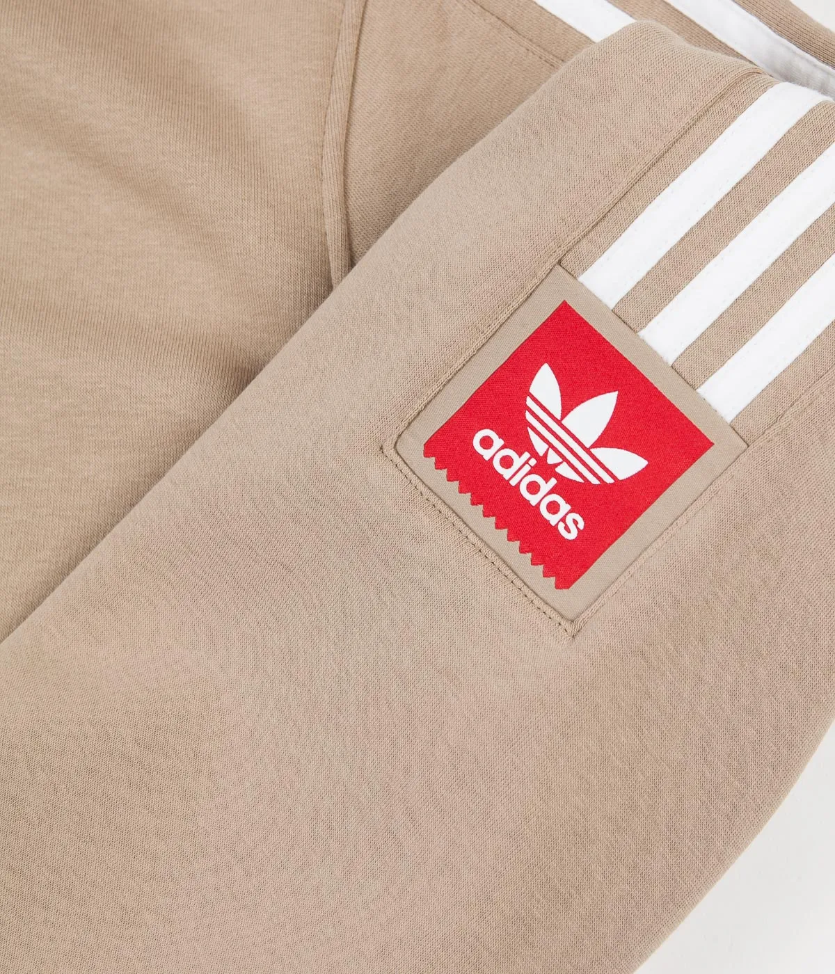 Adidas Modular FLC 2 Quarter Zip Sweatshirt - Hemp / White / Power Red