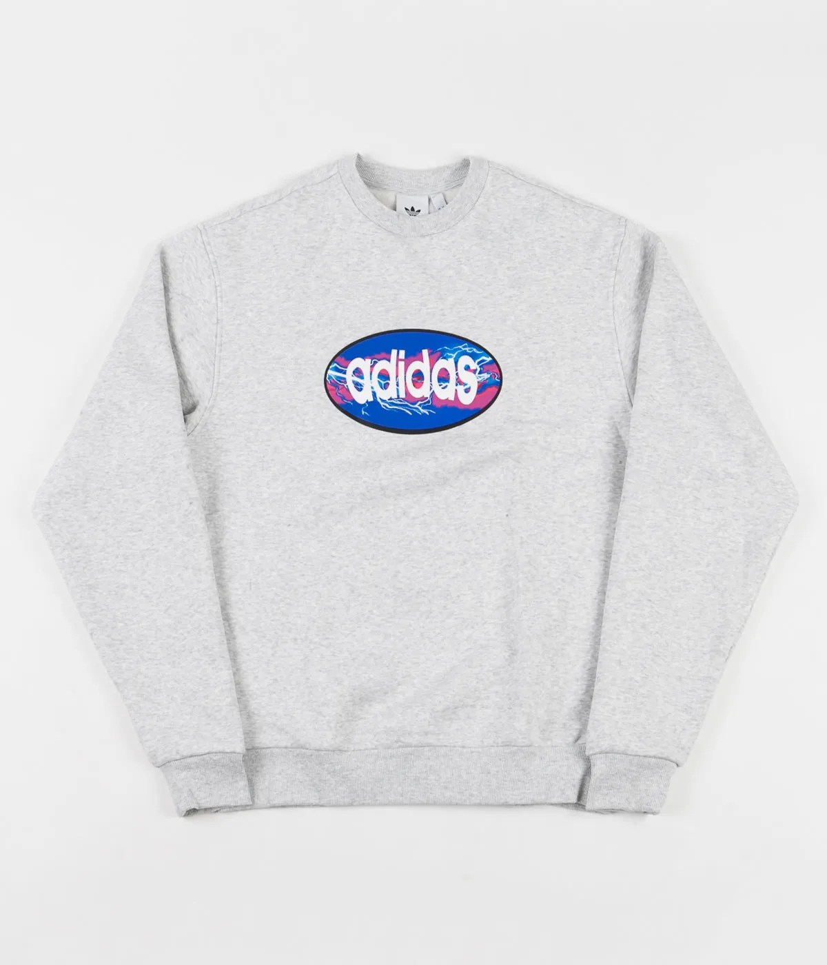 Adidas Oval Sweatshirt - Light Grey Heather