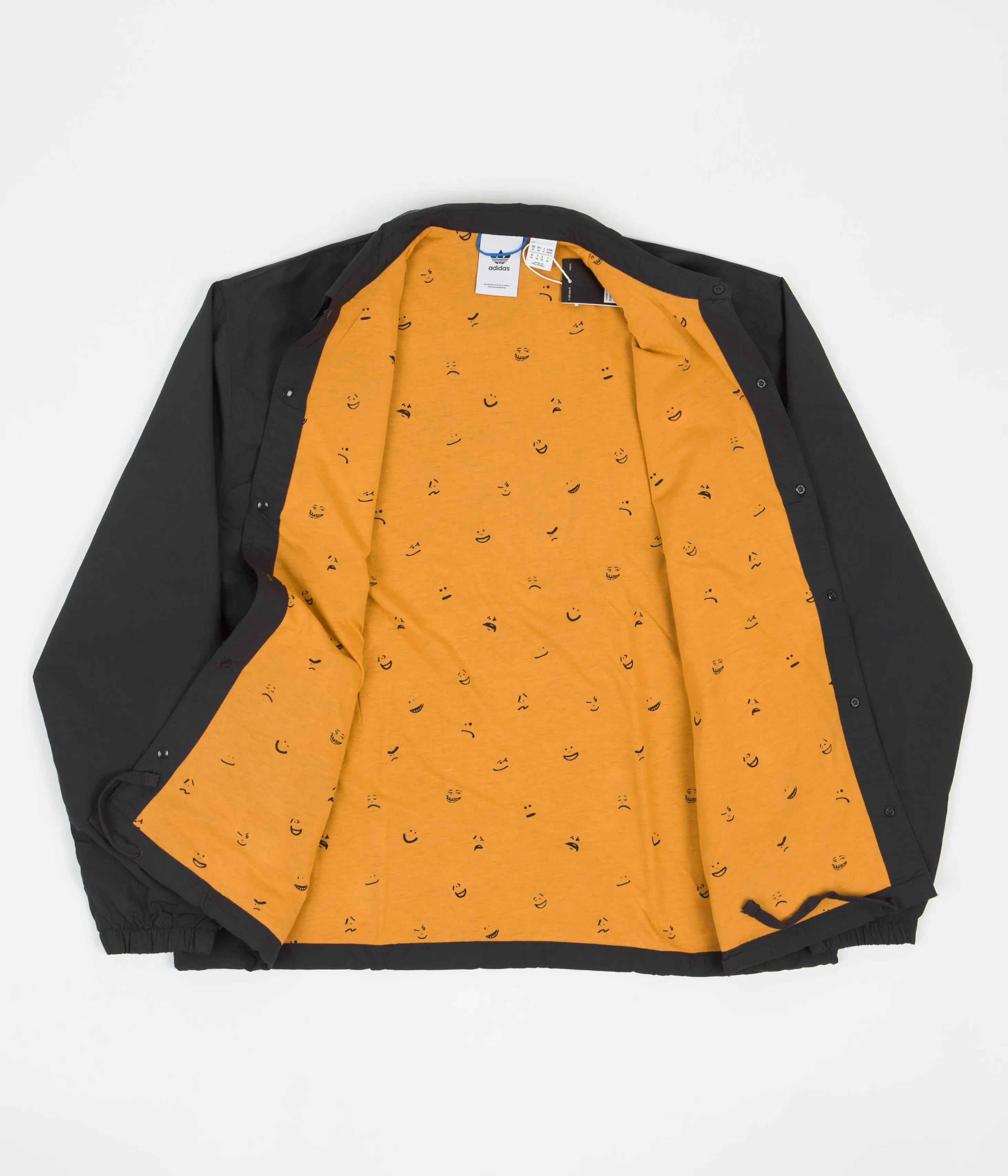 Adidas Shmoofoil Coach Jacket - Carbon / Focus Orange / White