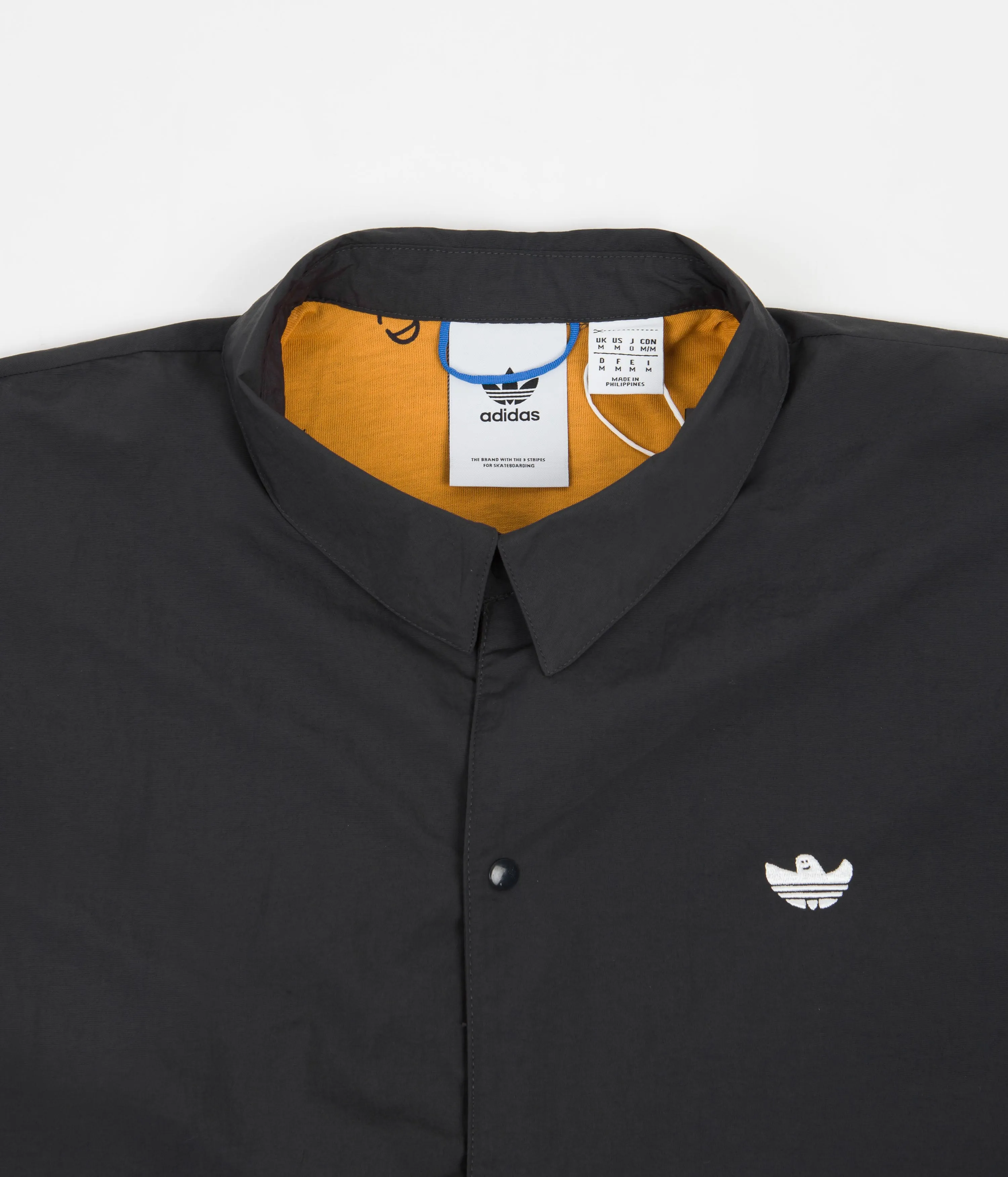 Adidas Shmoofoil Coach Jacket - Carbon / Focus Orange / White