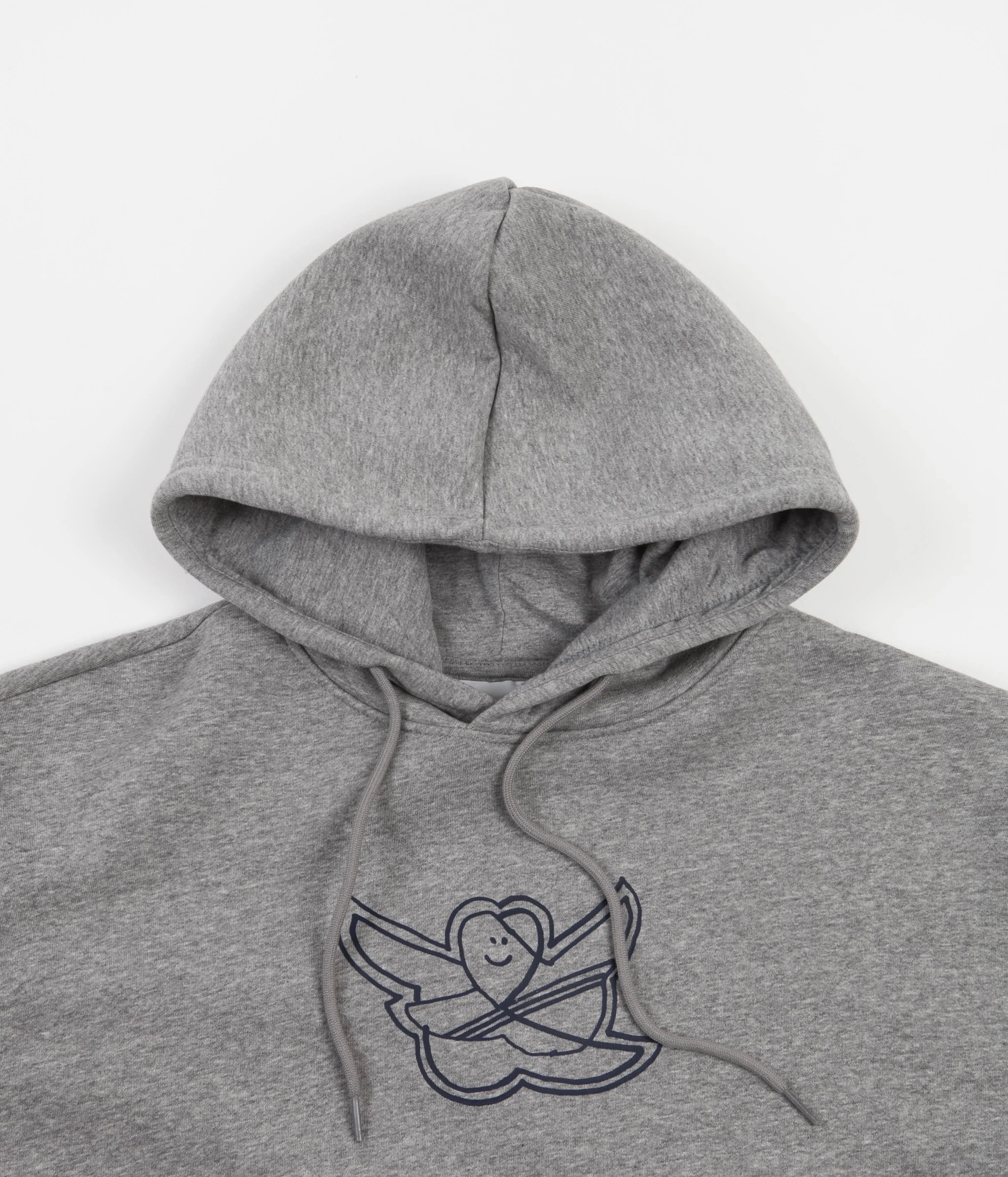 Adidas Shmoofoil Logo Hoodie - Core Heather / Collegiate Navy