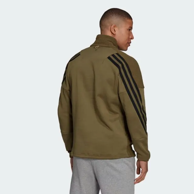 Adidas Sportswear Future Icons Winterized Quarter-Zip Men Lifestyle Sweatshirt Focus Olive