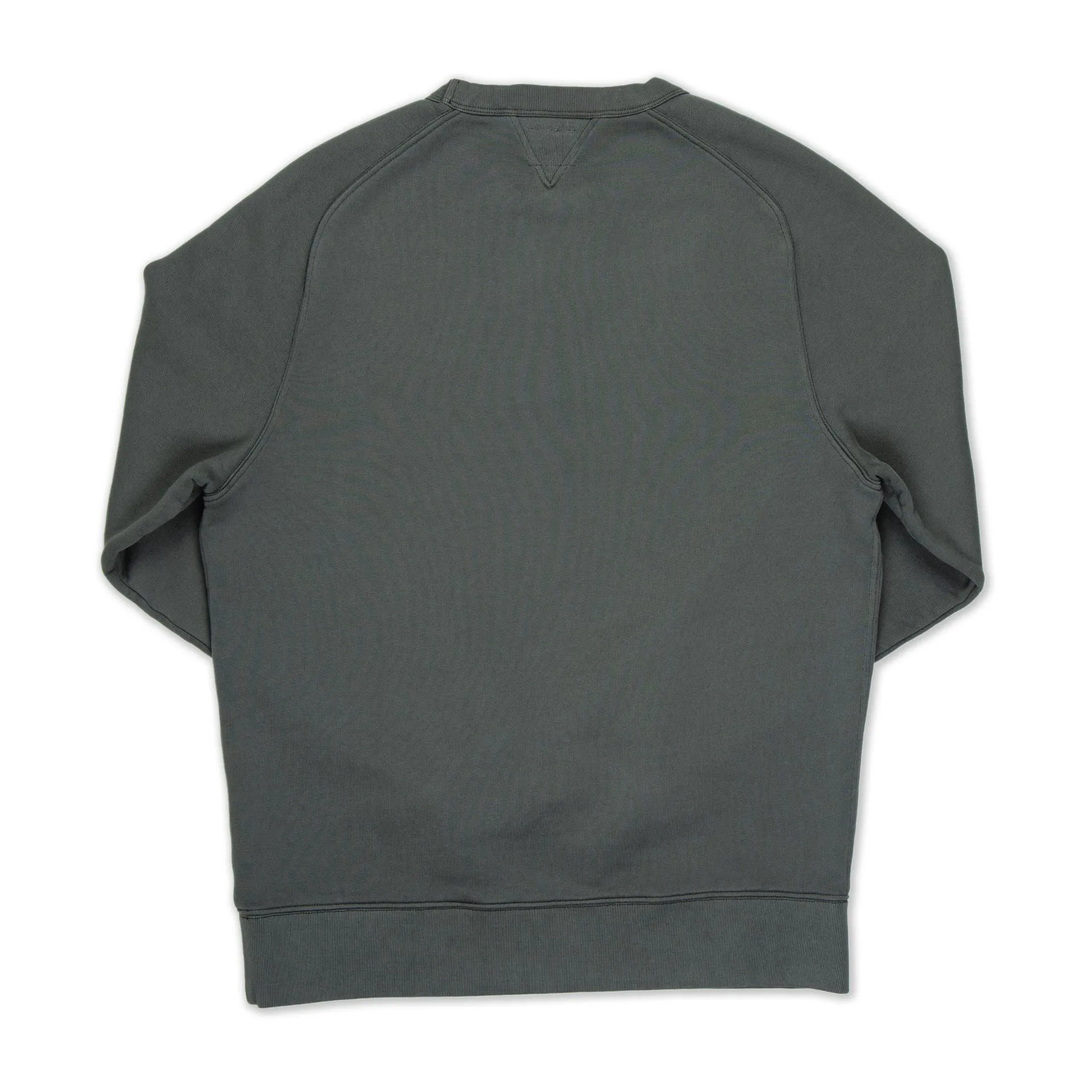 BS-09 CREW NECK stone garment dyed brushed fleece