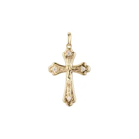 Catholic Maltese Cross pendant in 14K Gold, Rose Gold, White Gold plating colors