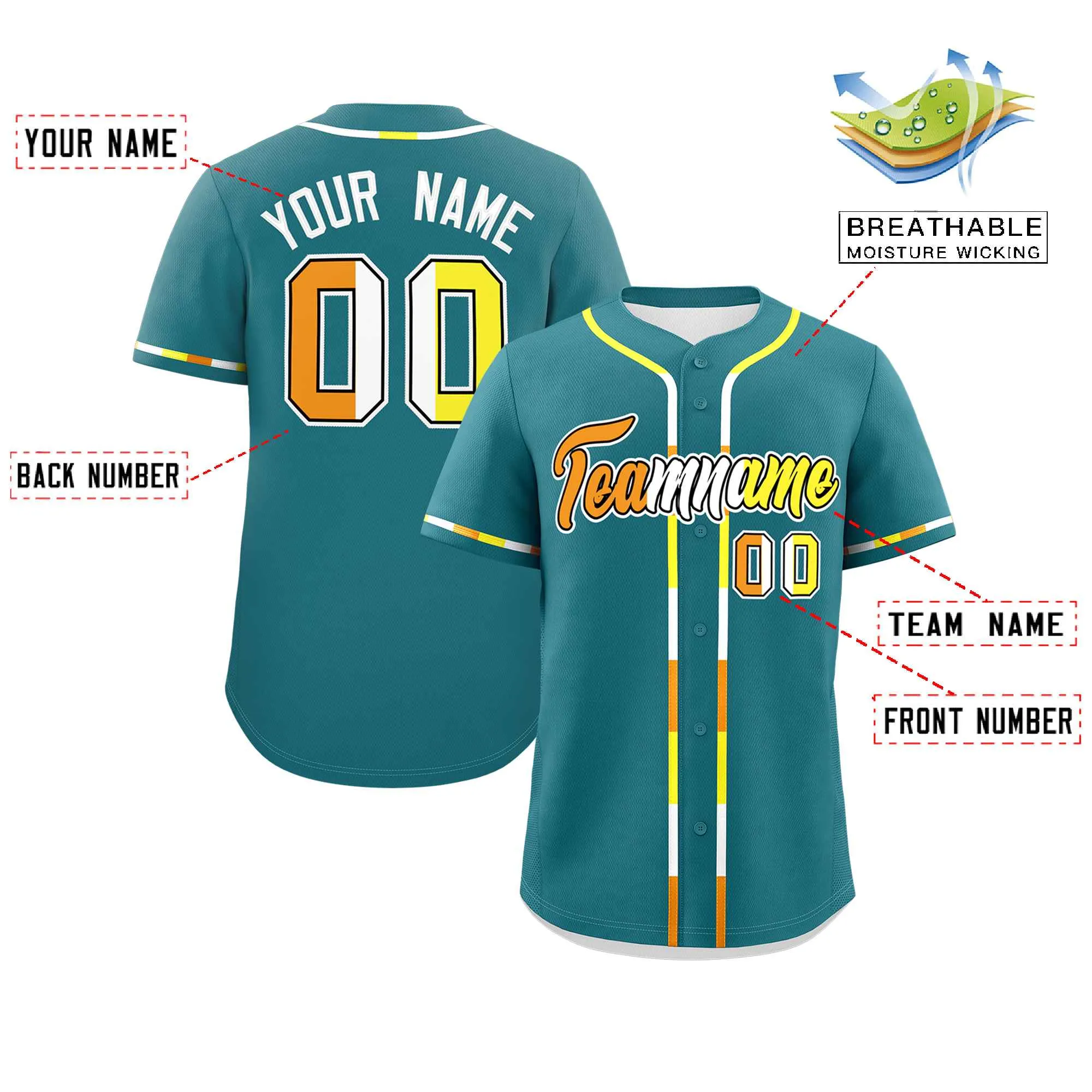 Custom Aqua Maverique For Pride Month Classic Style Authentic Baseball Jersey