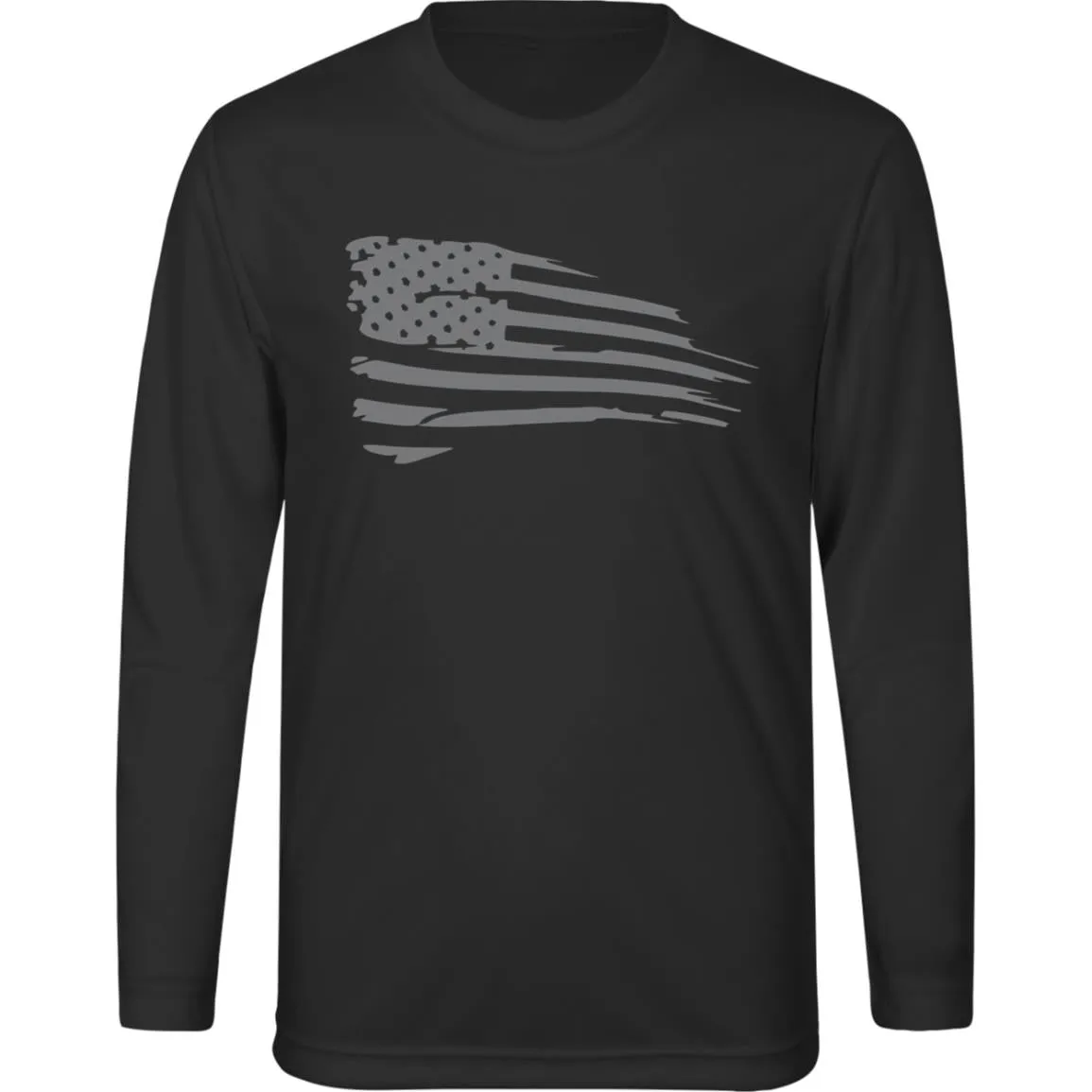 Distressed Flag Kids Zone Long Sleeve Tee