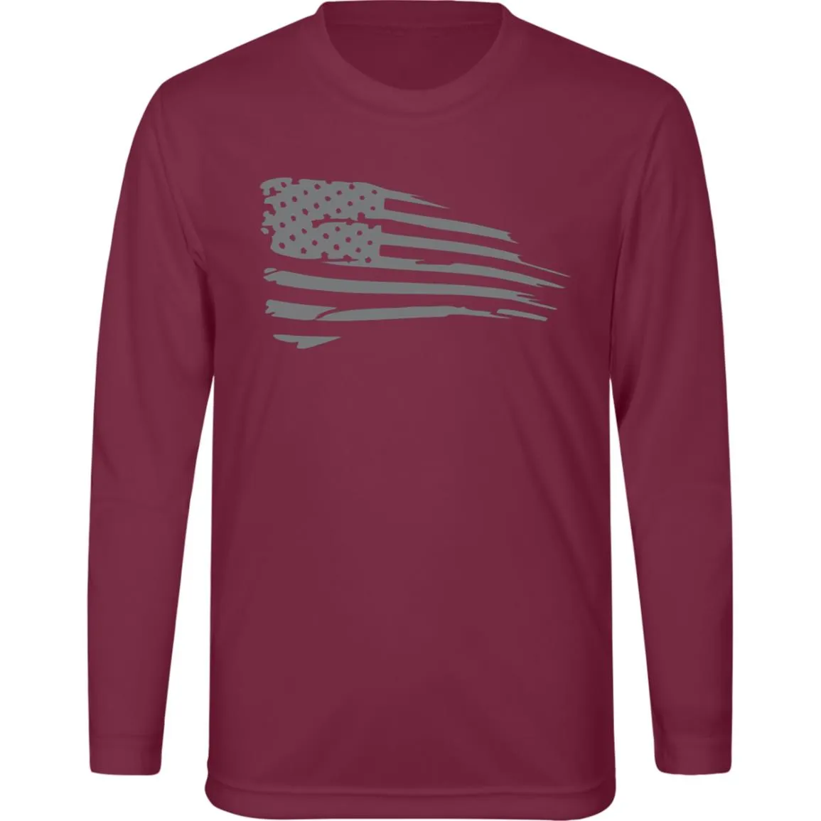 Distressed Flag Kids Zone Long Sleeve Tee