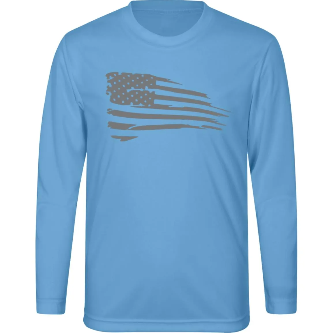 Distressed Flag Kids Zone Long Sleeve Tee