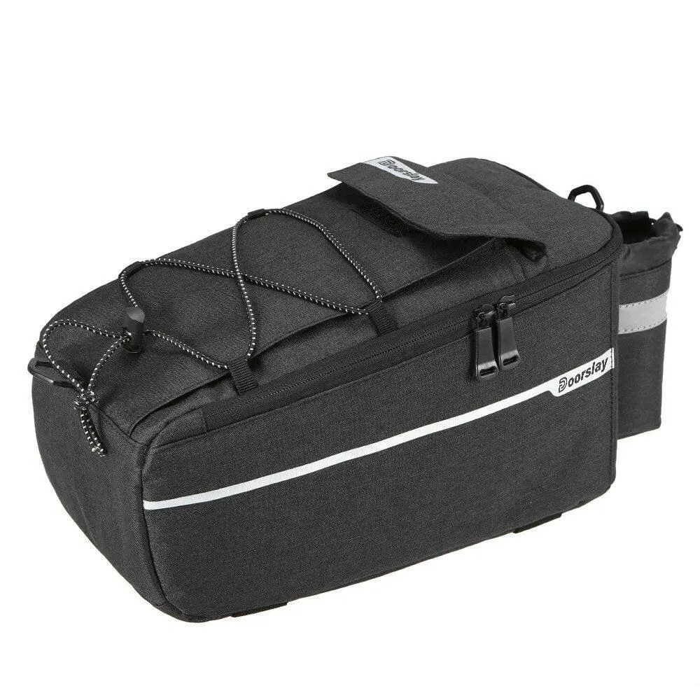 Doorslay Insulated Trunk Cooler Bag Cycling Bicycle Rear Rack Storage Luggage Bag Reflective MTB Bike Pannier Bag Shoulder Bag