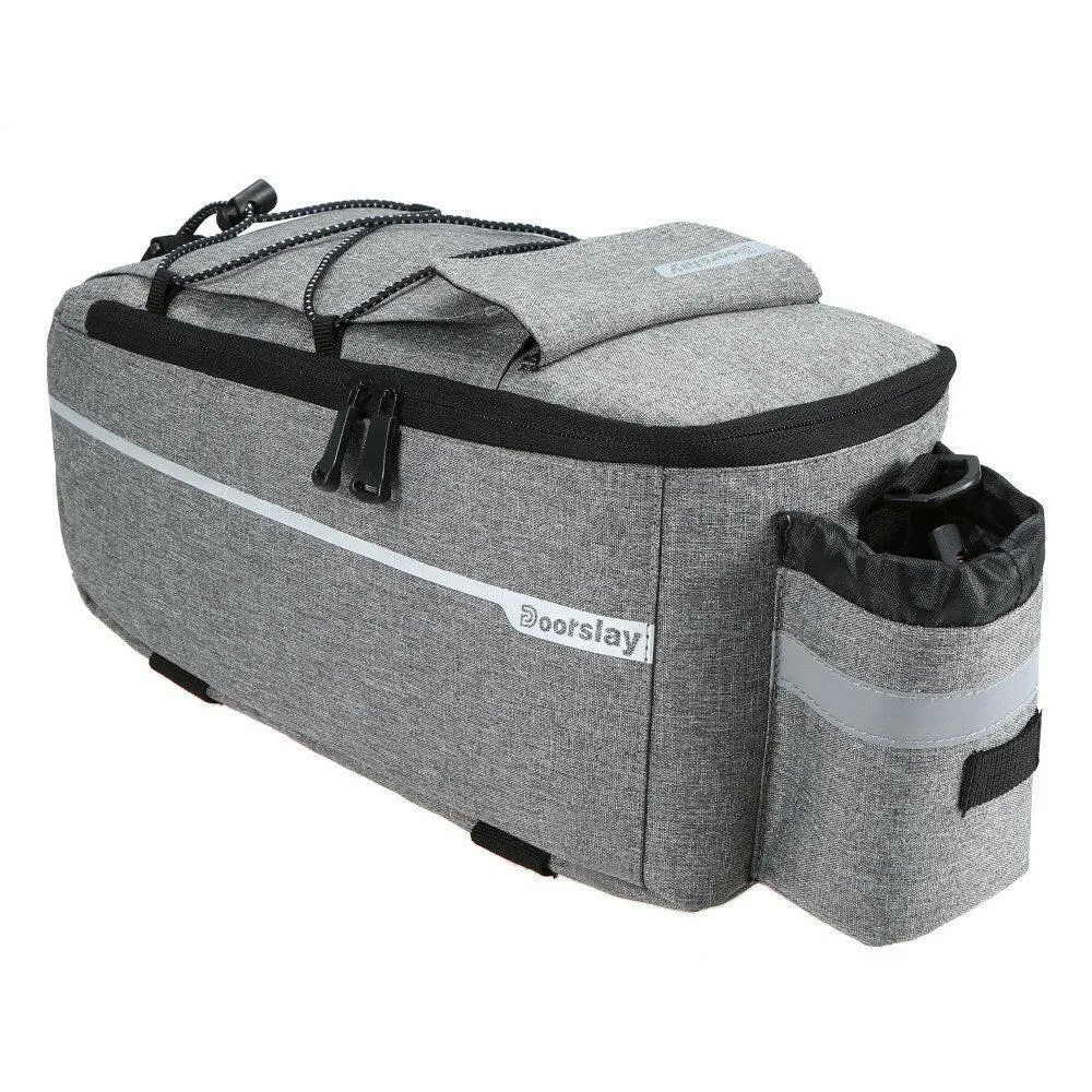 Doorslay Insulated Trunk Cooler Bag Cycling Bicycle Rear Rack Storage Luggage Bag Reflective MTB Bike Pannier Bag Shoulder Bag