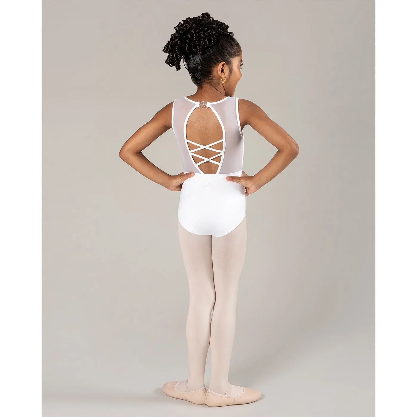 Energetiks Abby Mesh Leotard | White | Child