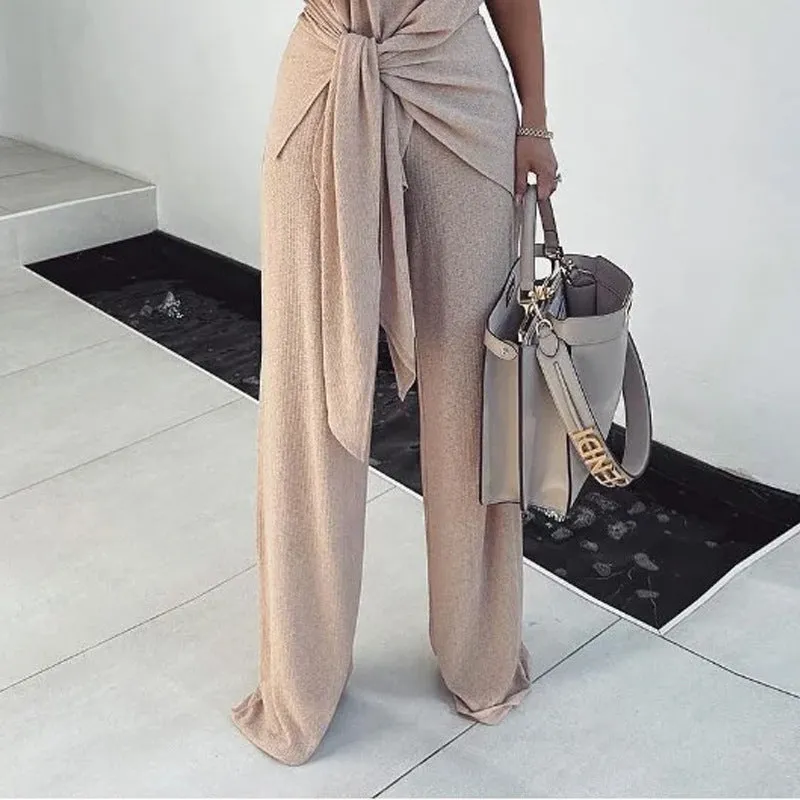 Loose Belted Pants Suit