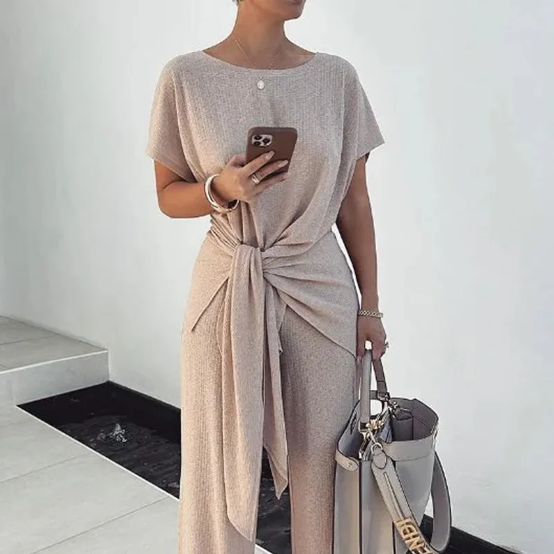 Loose Belted Pants Suit