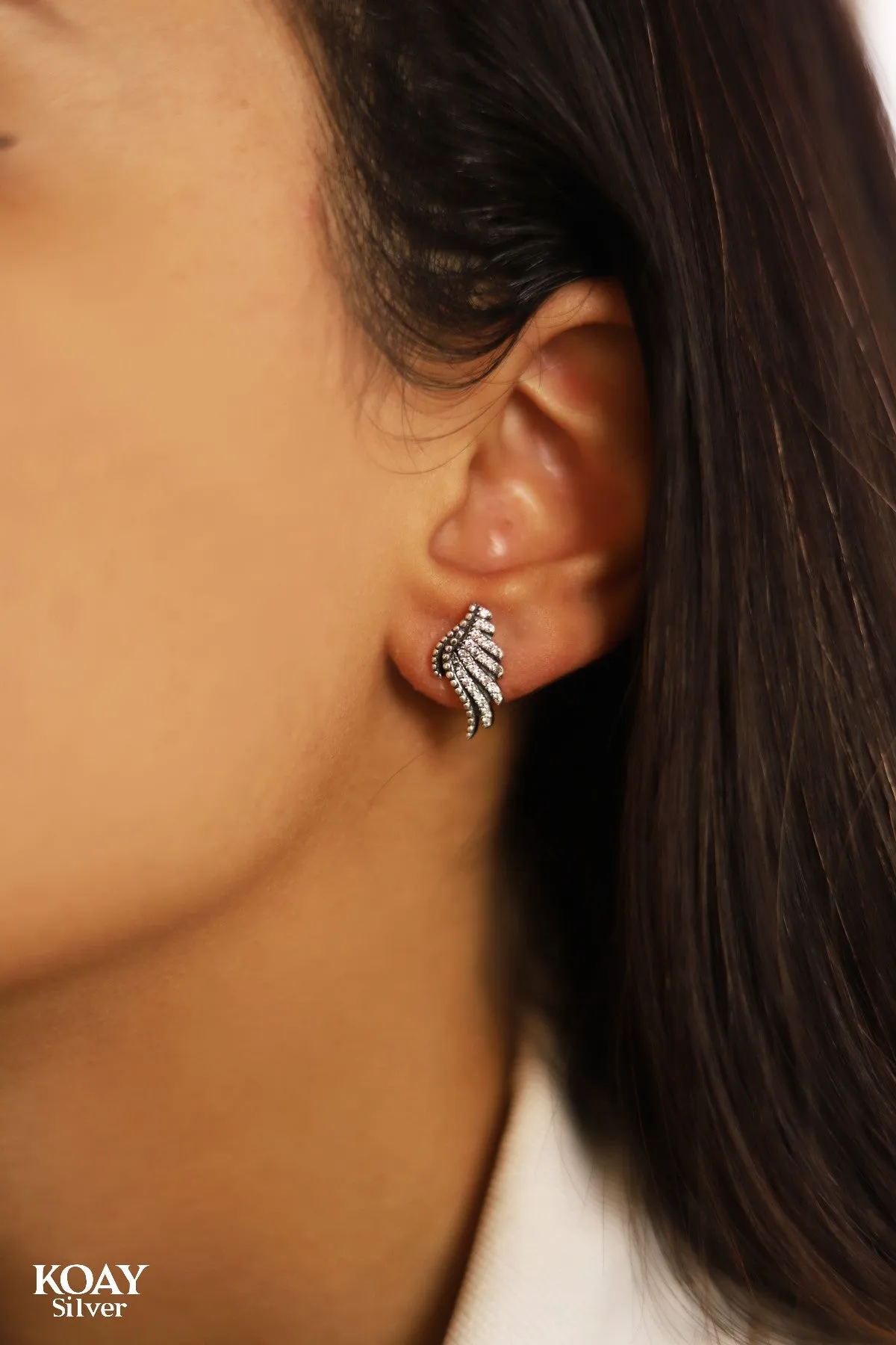 Marcasite Wing Earring