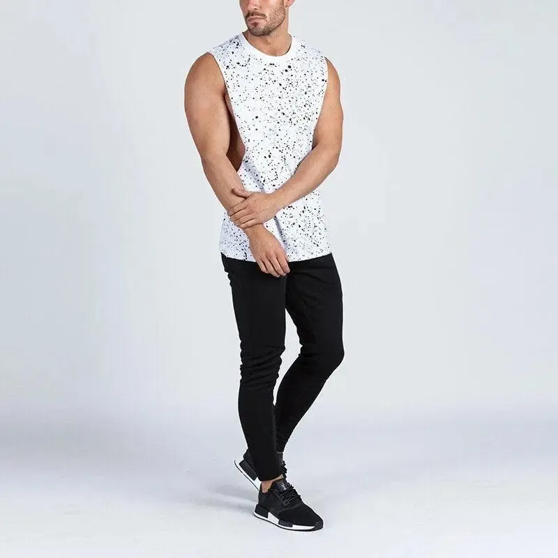 Splatter Dot Print Tank Top