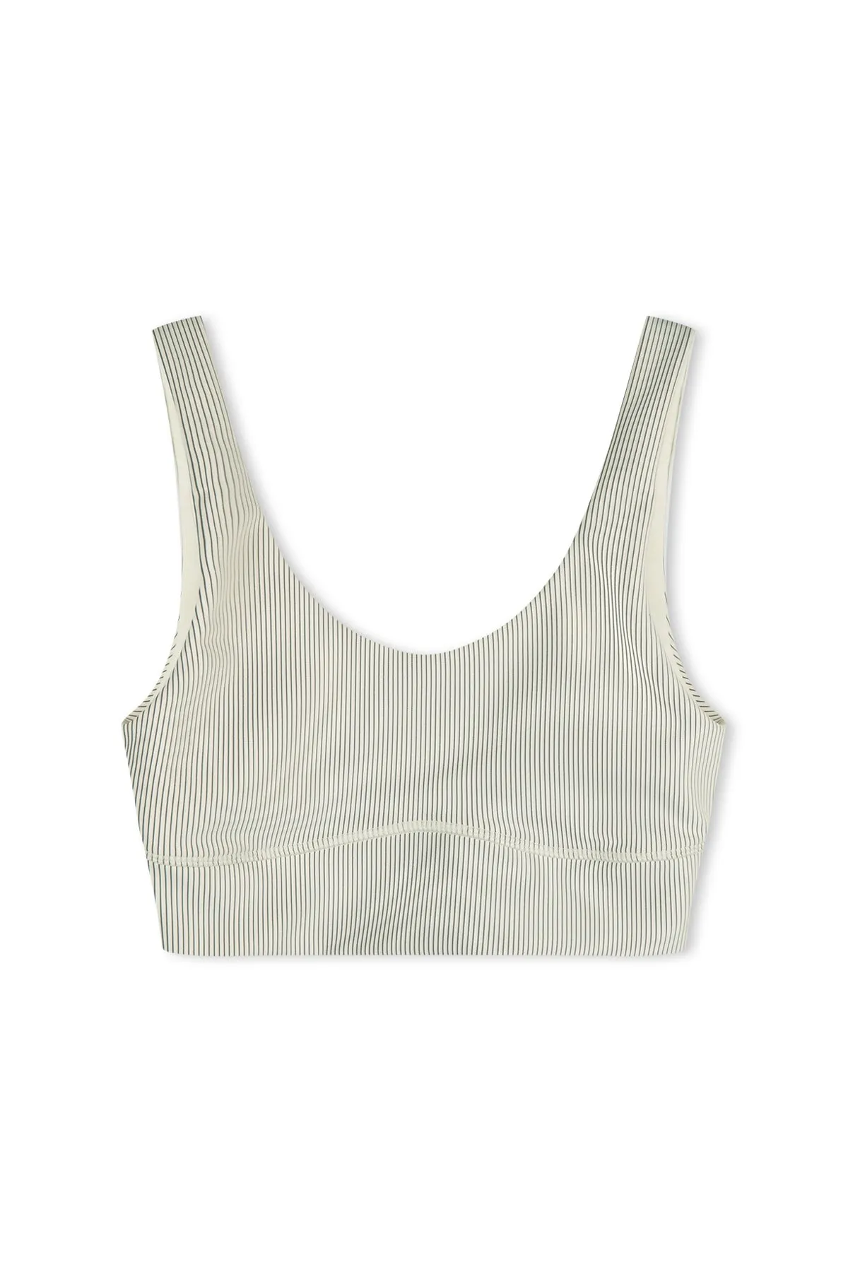 Stripe Rib Crop Top - Coconut