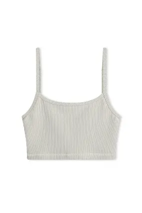 Stripe Rib Singlet - Coconut