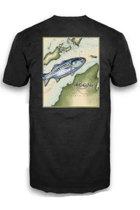 Striper Sea Chart Short Sleeve T-Shirt