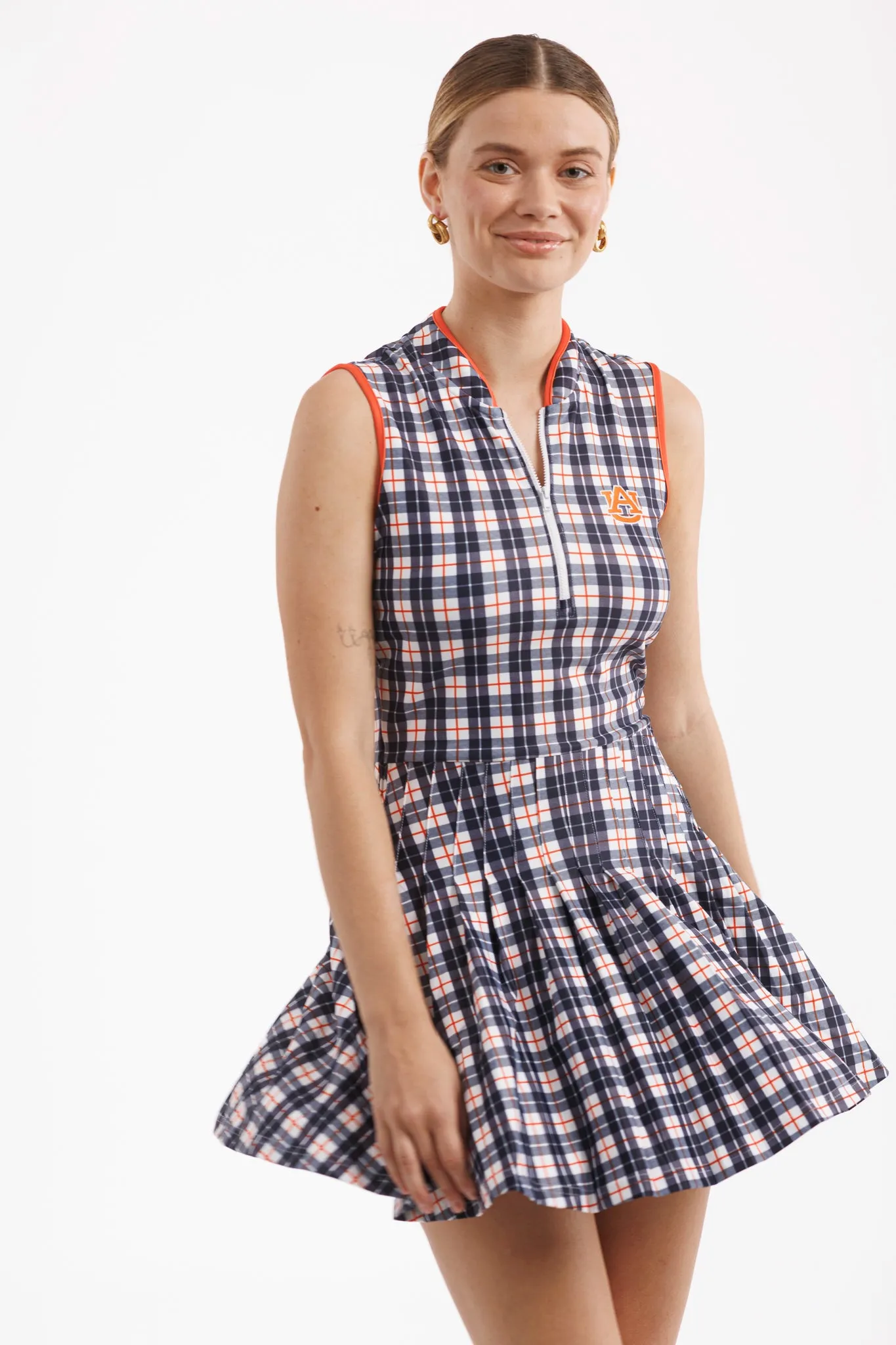 Tailgate Collection Mackenzie Dress - Auburn Plaid