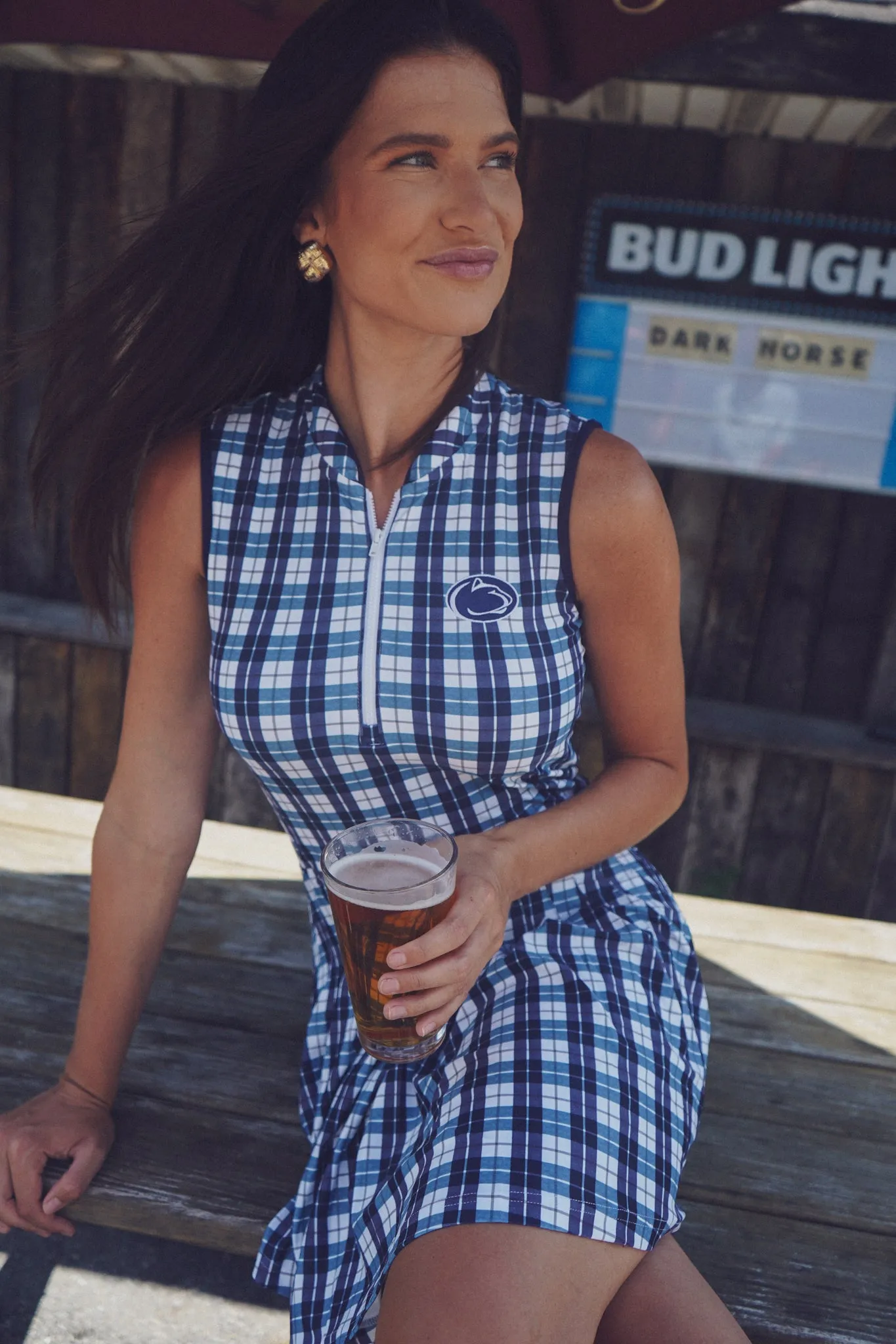 Tailgate Collection Mackenzie Dress - Nittany Lions Plaid