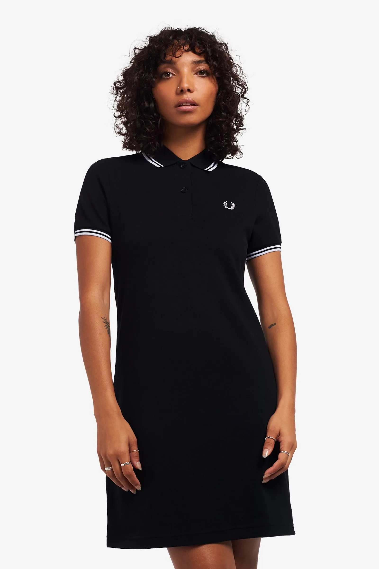 Twin Tipped Fred Perry Shirt Dress - Black