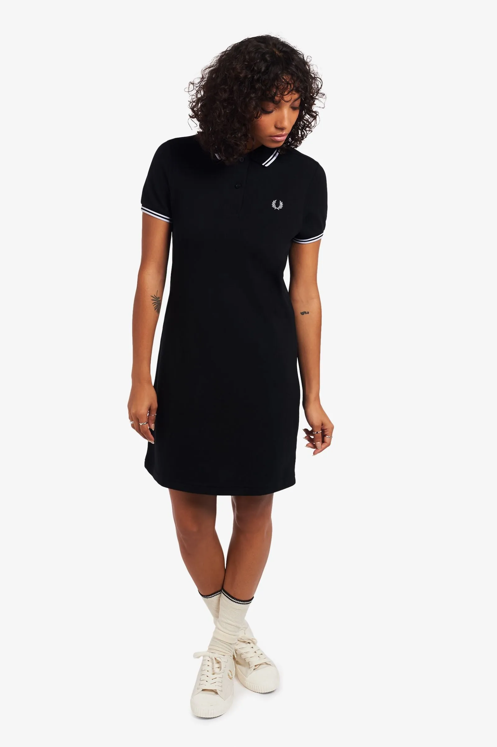 Twin Tipped Fred Perry Shirt Dress - Black