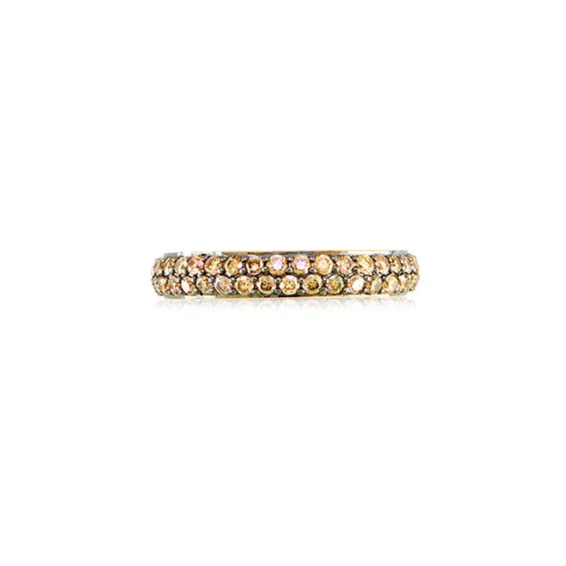 Varenna Jewel Two Row Pave Set Black Diamond Eternity Band