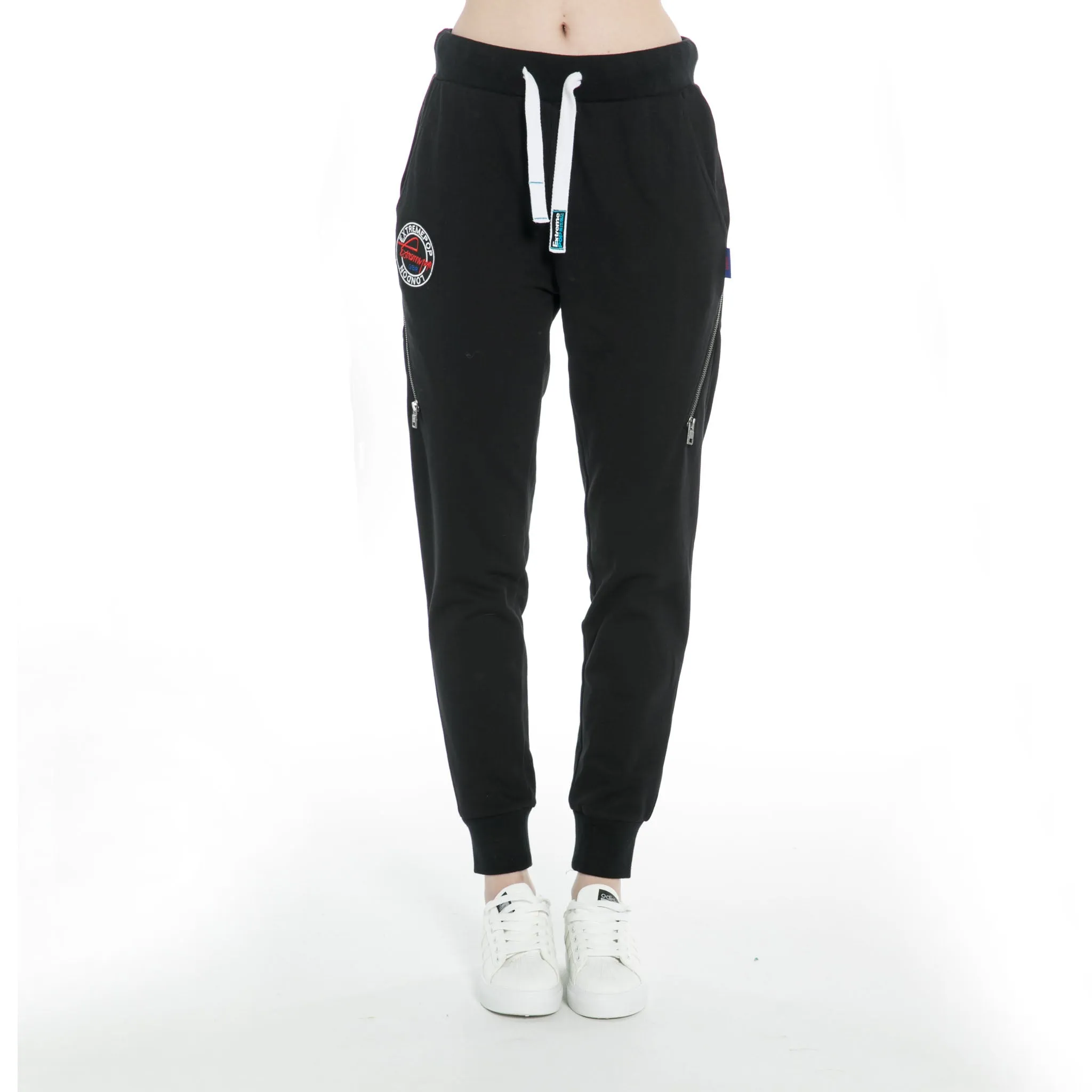 Women's Zip Tracksuit Joggers Black Grey Navy S M L XL